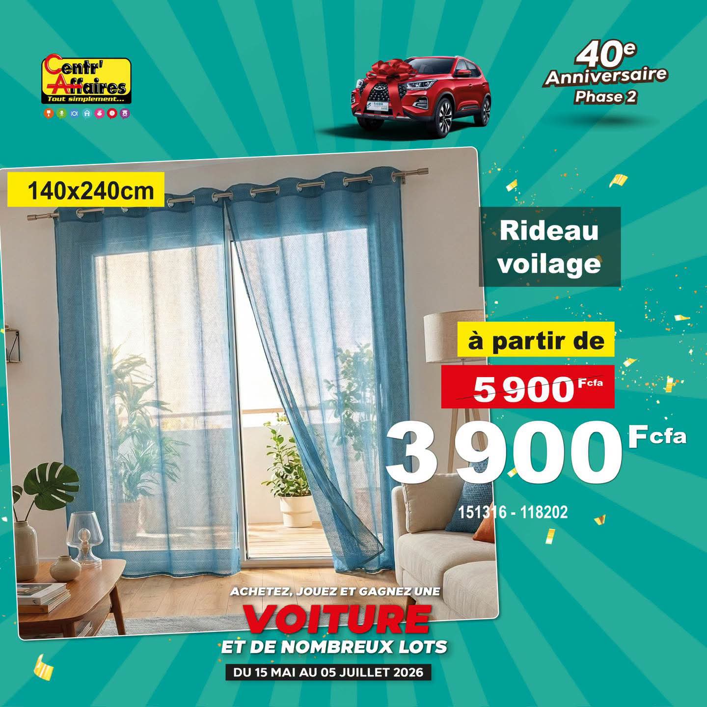 Rideau voilage